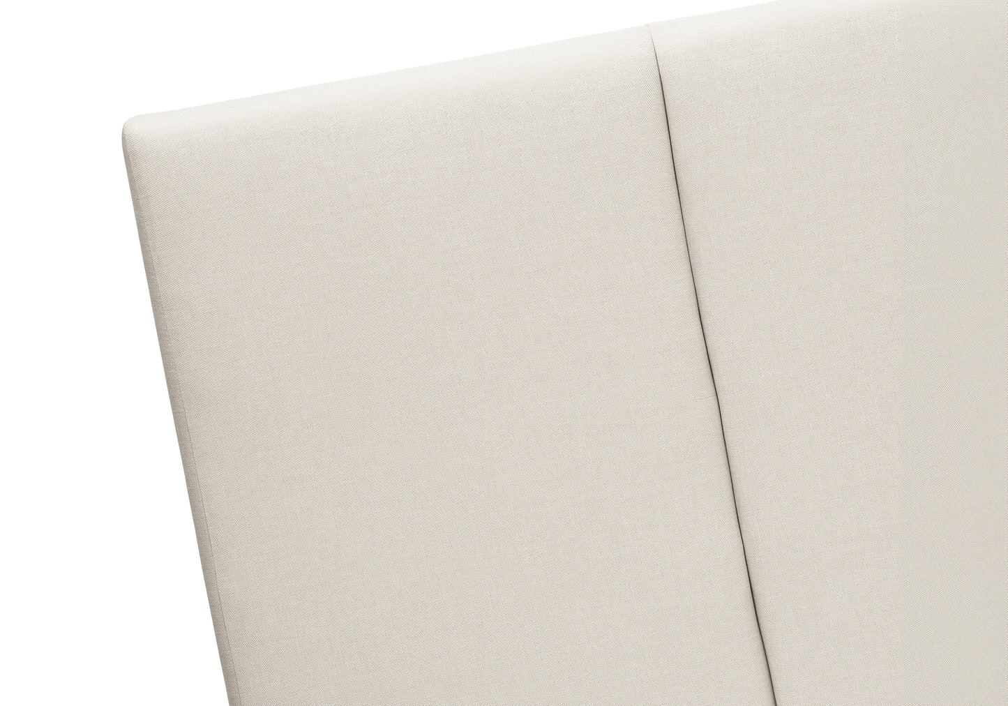 Grand lit plateforme rembourré avec capitonnage carré – Aspect lin beige