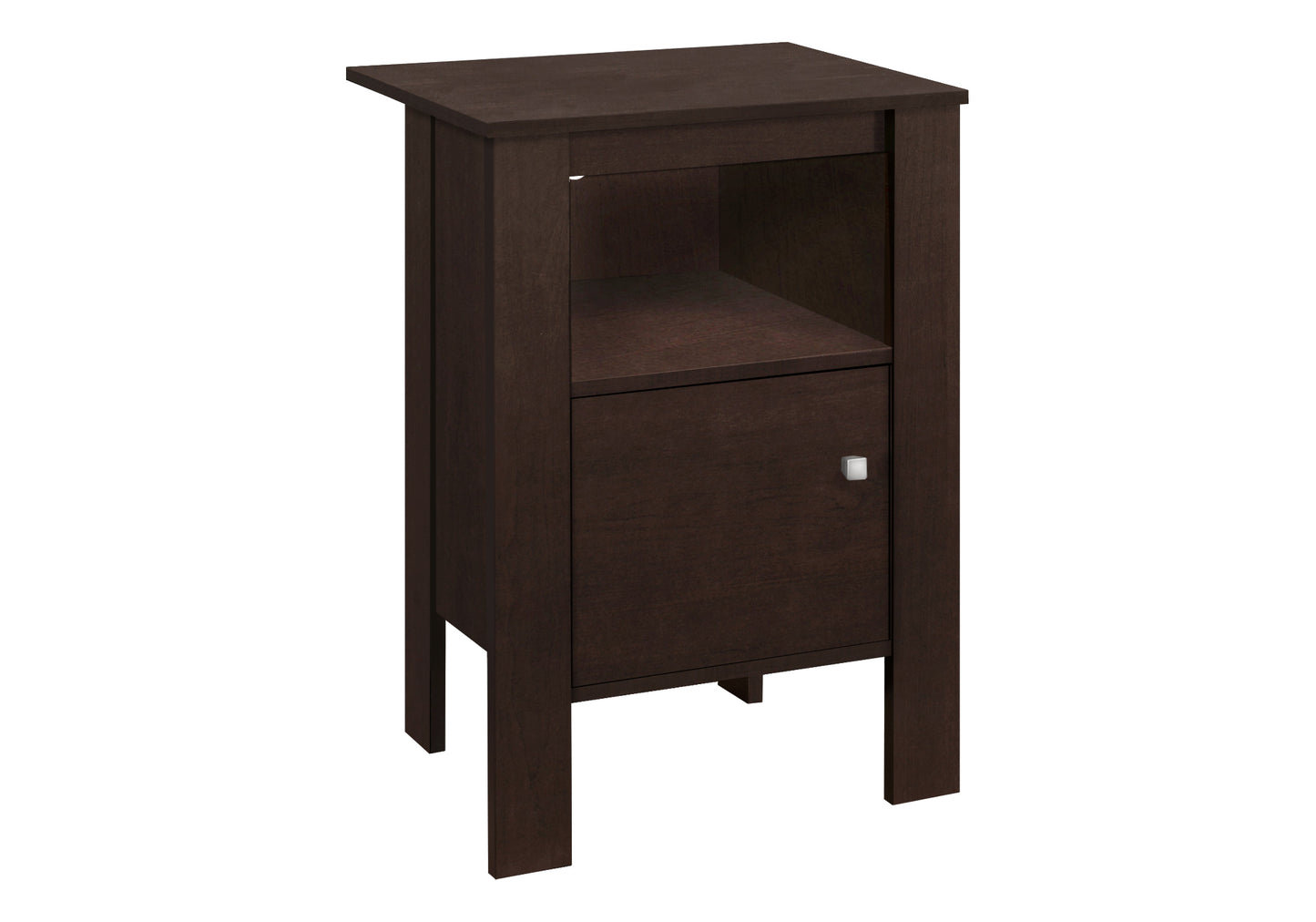 Table d'appoint transitionnelle avec rangement et fini espresso