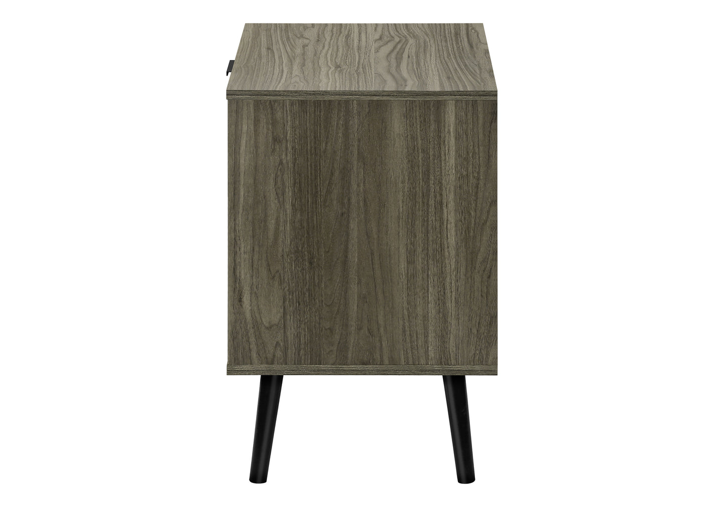 Table de chevet moderne avec deux tiroirs – Finition stratifié gris
