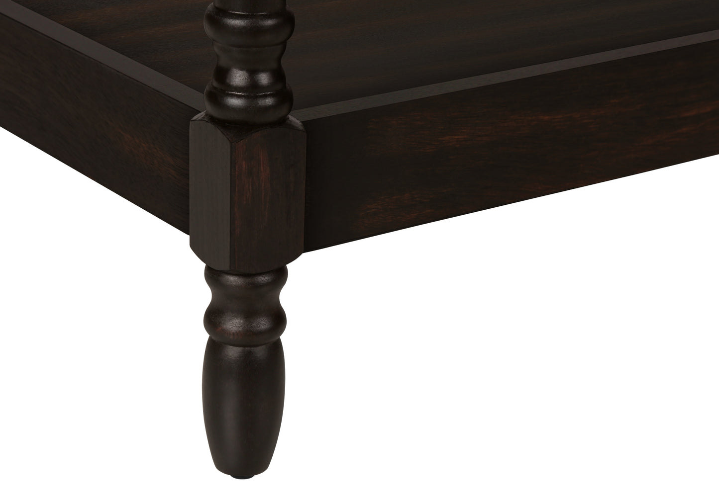 Table d'appoint traditionnelle avec rangement – Finition noyer brun