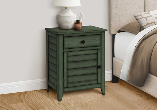 Table d'appoint transitionnelle avec rangement – Finition vert antique