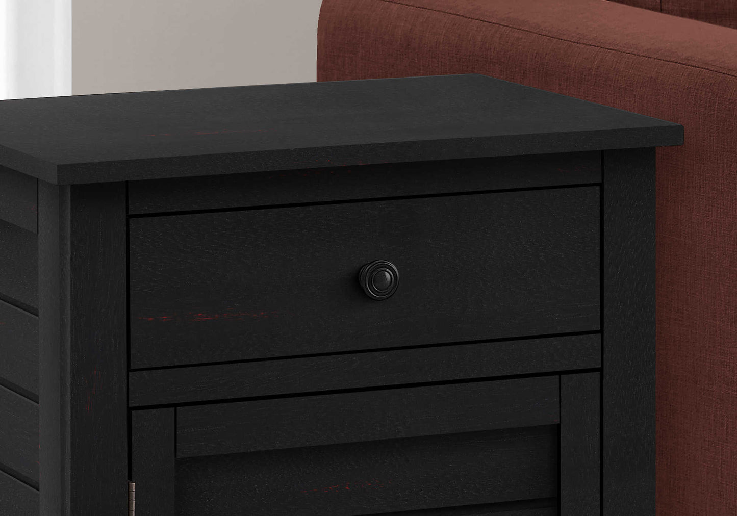 Table d'appoint transitionnelle avec rangement – Finition noir